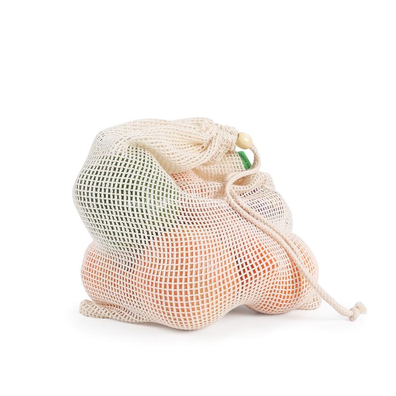 Organic Cotton Fabric Drawstring Cotton Mesh Bag7
